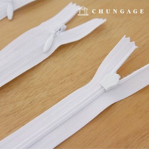 콘솔지퍼 숨은지퍼 화이트 25cm