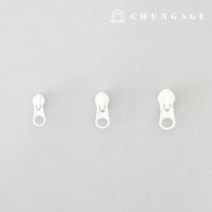 지퍼머리 화이트 슬라이드 3호 4호 5호 5개