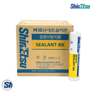 신에츠 곰팡이방지 실리콘 BK 곰팡이억제 바이오 실란트 화장실 욕실 주방 투명, 25개