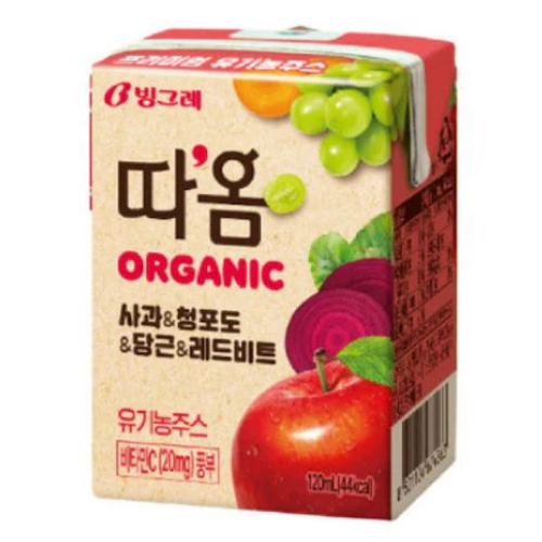 따옴 ORGANIC 사과&청포도&당근&레드비트 제품 이미지