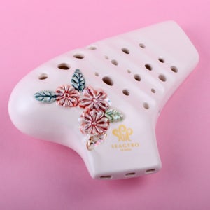 세계로본 오카리나 도자기 플라워 트리플 알토C 오카리나 운지편한 OCARINA