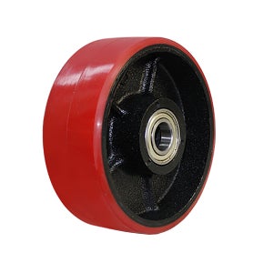 KCCY 핸드파렛트바퀴 포크리프트 180-70 적색 볼베어링타입 우레탄 리프트바퀴