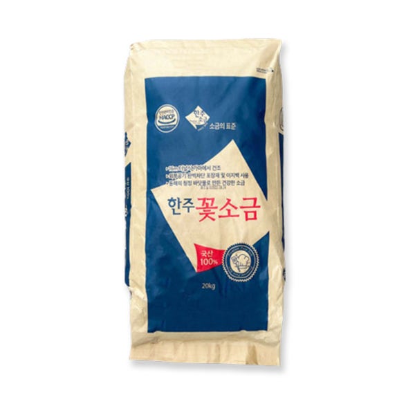 한주 소금 20kg 국내산 업소용 식자제 마트 꽃소금