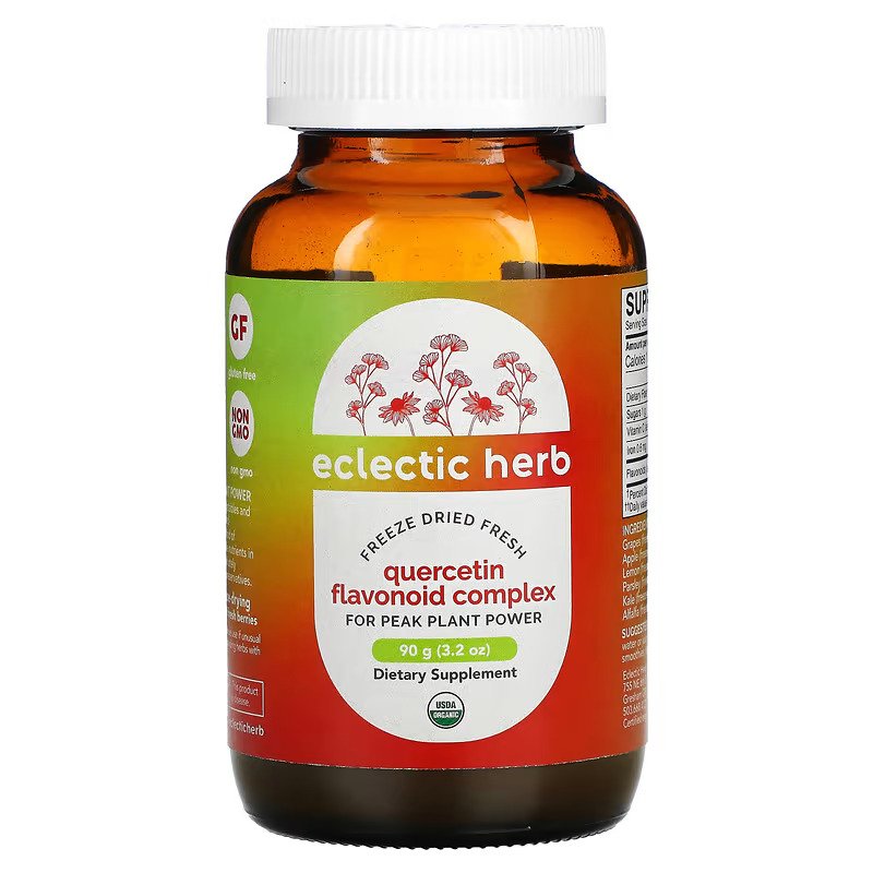 <b>이클레틱</b>, 동결 건조 신선, 케르세틴 플라보노이드 복합물, 3.2oz 90g 퀘르세틴