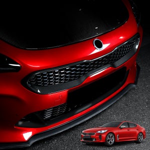 유투카 스팅어 튜닝 전방 그릴 상단 커버 카본 몰딩 용품