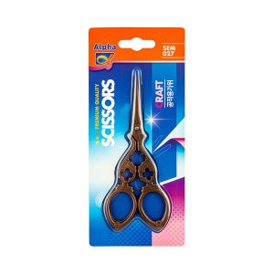알파 브라운 티타늄 공작용가위 SEM027 아치모양