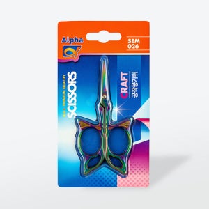 알파 레인보우 티타늄 공작용가위 SEM026 나비모양