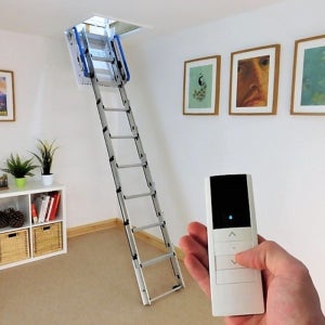 미니 자동 알루미늄 다락방 사다리 좁은공간 간편설치