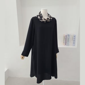 우아모 호피 스카프 중년여성 원피스 빅사이즈 정장 하객룩 기모 엄마옷