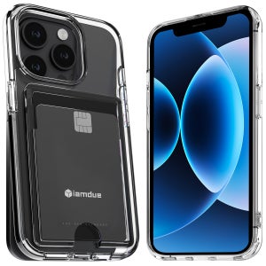 아이엠듀 변색방지 카드수납 케이스 2장 투명, 아이폰12 프로 맥스