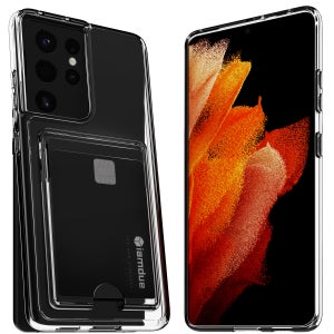 변색방지 카드 케이스 2장 수납 슬림 생폰 투명, 갤럭시S21 울트라