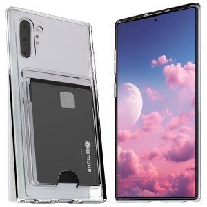 변색방지 카드 케이스 2장 수납 슬림 생폰 투명, 갤럭시노트10 플러스