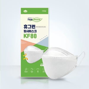 휴그린 국내산 KF80 마스크 대형 100매 미세먼지 황사 차단