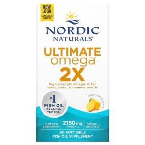 노르딕 Ultimate 오메가3 2X 레몬 맛 1,075mg 소프트젤 60정