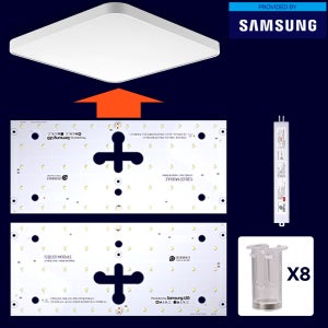 LED 등 전등 간편 교체 LED방등 셀프 사각 50W 자석 SA KC 6500K SP