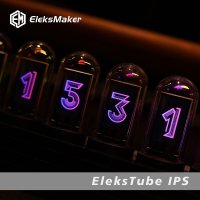 Elekstube IPS RGB 진공관 디지털 시계 턴테이블