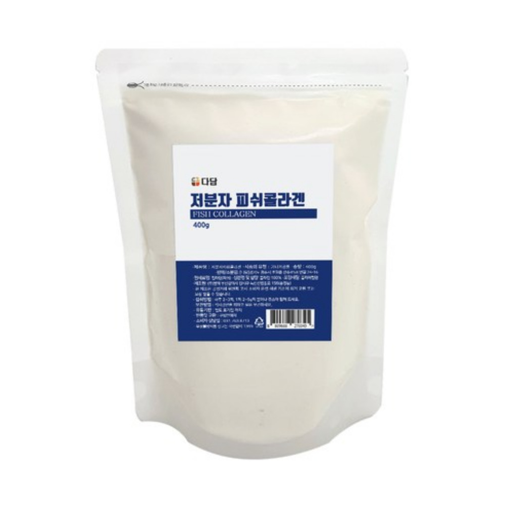 <b>다담</b> 저분자 <b>피쉬콜라겐</b> 분말 가루 400g