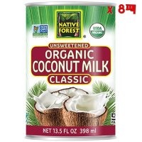 Native Forest Unsweetened Coconut Milk Classic 네이티브포레스트 언스윗 클래식 코코넛밀크 13.5oz(398ml) 8팩