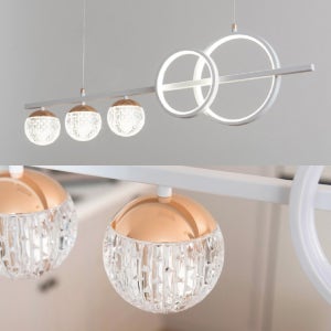 LED 펜던트 식탁등 40W 화이트 골드 크리스탈볼 투링 카페 인테리어 주방등 B-히트