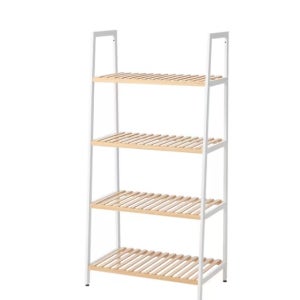 대나무 선반 이동식 수납 4단 선반 높이조절 이케아 뢰나온 62x123cm