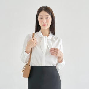 타이블라우스 리본블라우스 [미니타이]