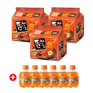 팔도 틈새라면 매운김치 12개+뿌요소다 탄산음료(6개)
