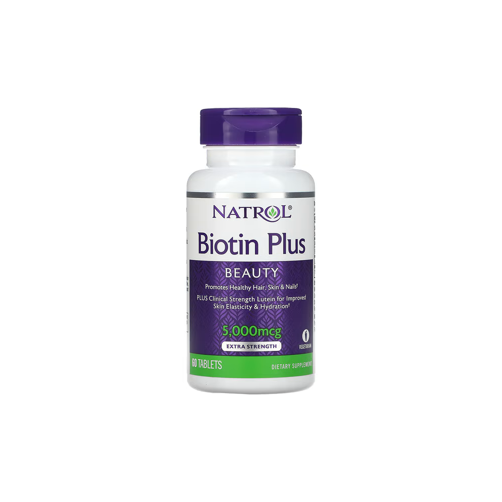 <b>Natrol</b> 비오틴 플러스 <b>루테인</b> <b>lutein</b> 5000mcg 60타블렛