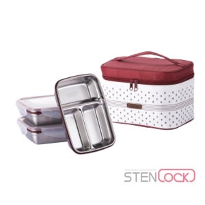 스테인레스 도시락 등산 사각 찬합3단