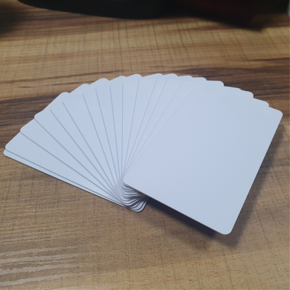 PVC 공카드 사원증 화이트 백카드 플라스틱카드 포토 무지카드 250매