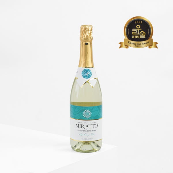 국산 영동 미르아토 샤인머스켓 화이트 스파클링 와인 750ml 5%