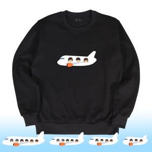 [BF-187] 빈스패밀리 비행기 가족 특양면 기모 맨투맨 빅사이즈 가족티