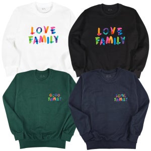 [BF-351] 빈스패밀리 러브패밀리 특양면 기모 맨투맨 가족티셔츠제작