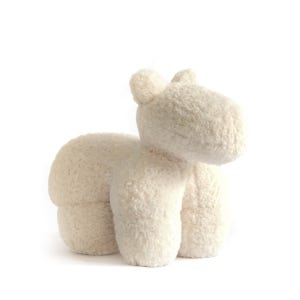 헤이유드 조랑말체어 프리미엄 스툴 양털의자 거실 카페 소품 크림S