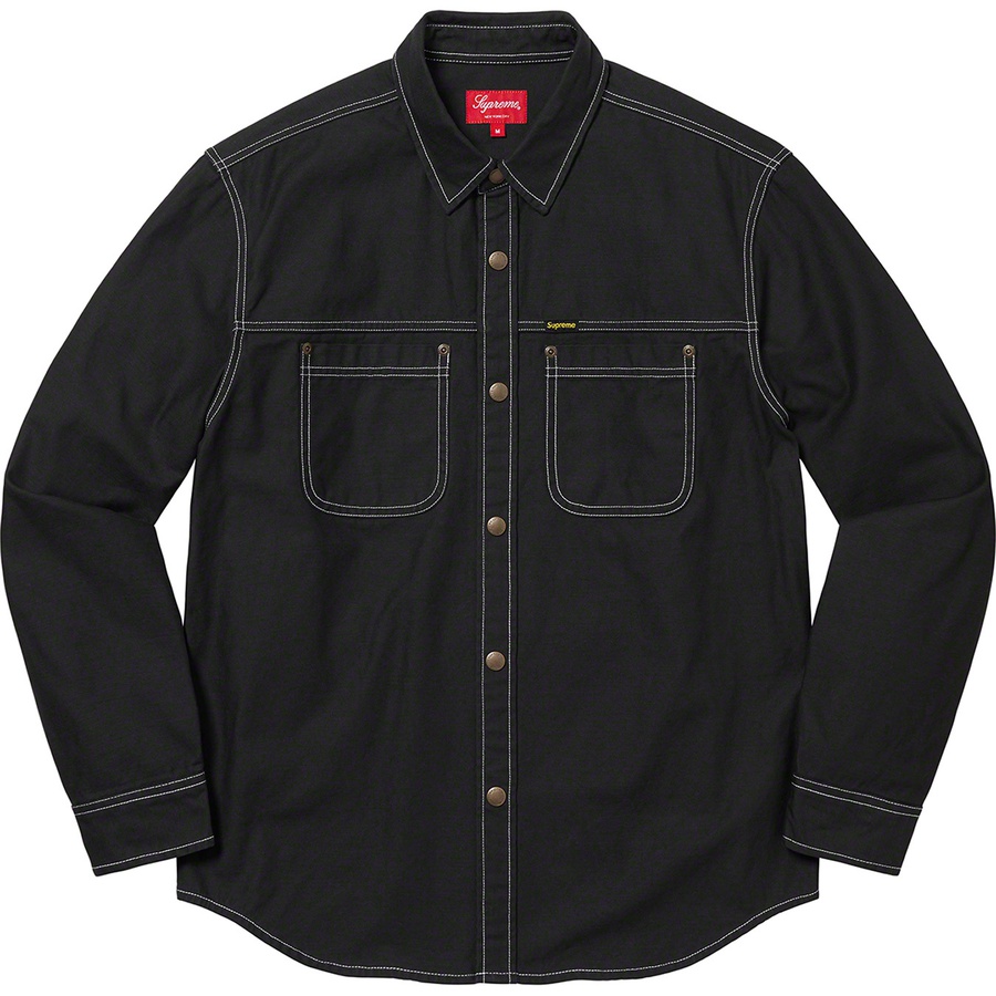 슈프림 스냅 워크 셔츠 블랙 Supreme Snap Work Shirt FW22