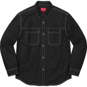 슈프림 스냅 워크 셔츠 블랙 Supreme Snap Work Shirt FW22