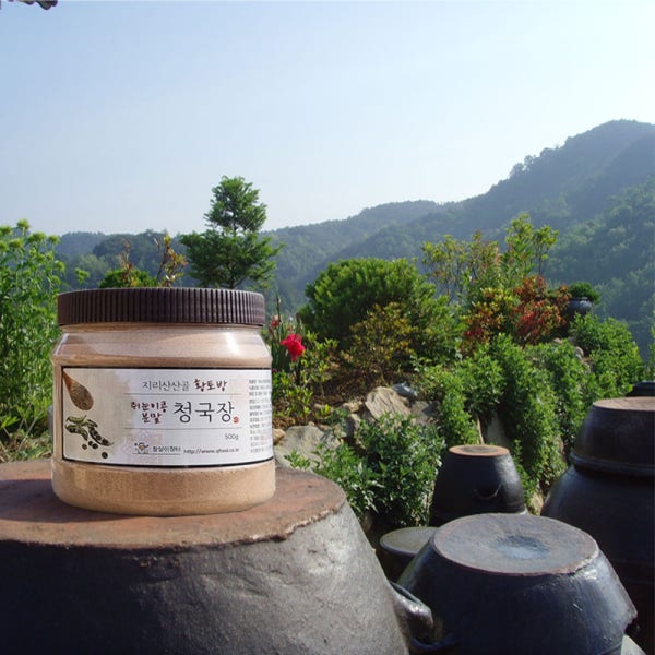지리산산골 청국장분말 자연발효 국산 쥐눈이콩 청국장가루 식사대용 냄새없는 검은콩 청국장가루