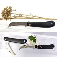 (Italy) 접이식 검정색 꽃 칼(Flower Knife) 1개/화훼기능사 준비물/생화커팅 접도칼