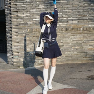 여성 골프 스웨이드 스커트 치마 여성골프웨어 골프복