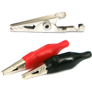 수량 100개 튜브포함 전기 전선 테스터 소형 악어클립 악어집게 악어집개