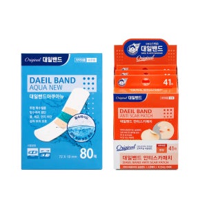 대일밴드 아쿠아new 표준형 80매+안티스카패치 41매 3세트