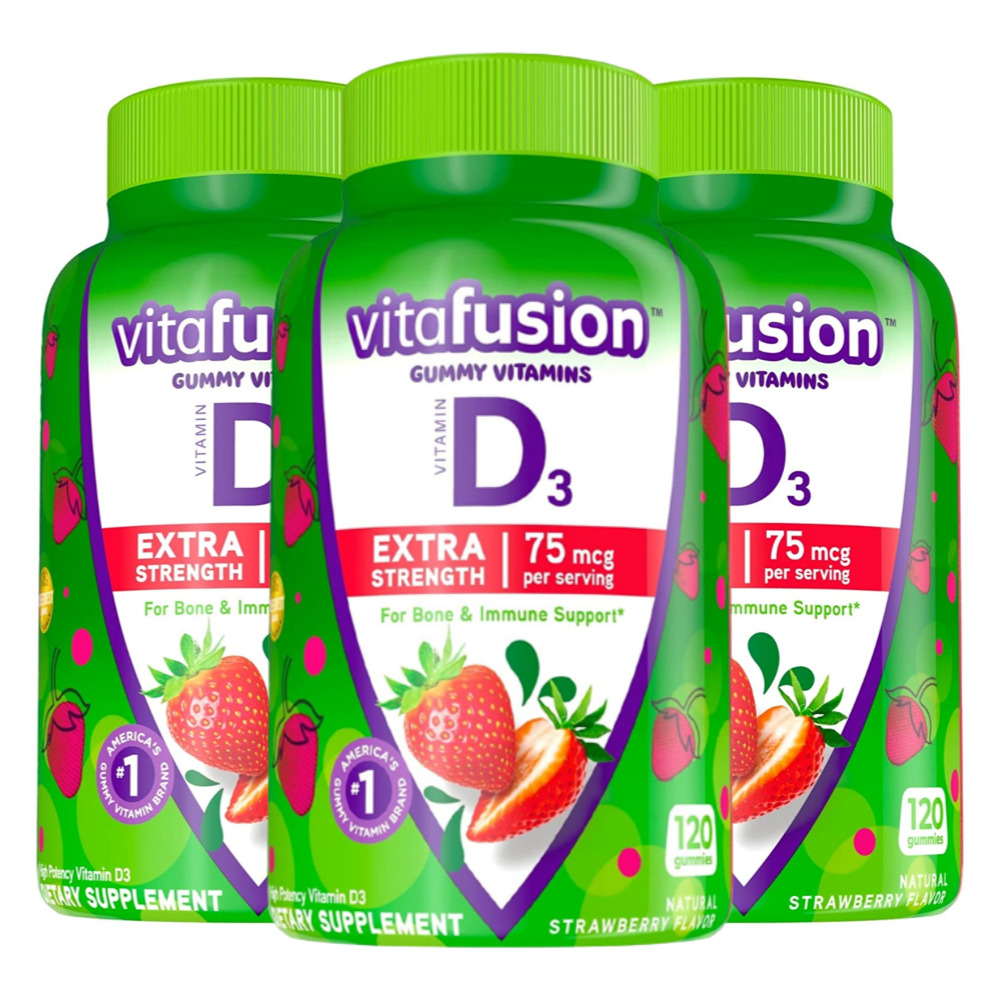 <b>비타퓨전</b> 엑스트라 스트렝스 <b>비타민 D</b>3 3000IU 젤리형 120구미 3세트