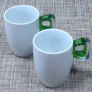 오마다 머그컵 머그잔 커피잔 물컵 도자기컵 그린 2p
