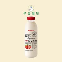 서울우유 목장의 신선함이 살아있는 딸기 요구르트 750ML 6개세트 갱년기 유산균