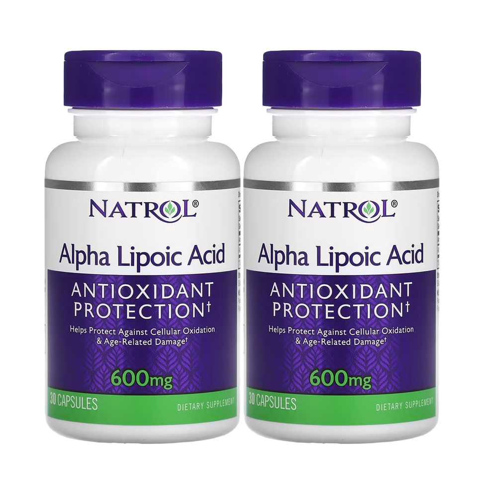 나트롤 서방형 <b>알파리포산</b> ALA <b>600mg</b> 30베지캡슐 2팩