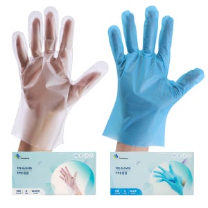 손마중 TPE 요리다용도 일회용장갑 100매 (화이트.블루)