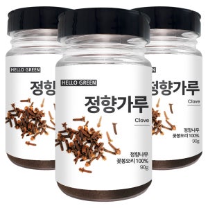 헬로우그린 천연 향신료 정향 분말 가루 클로브 파우더 90g, 3개