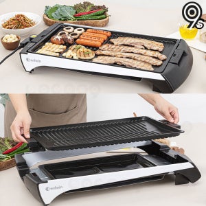 벤하임 BBQ 파티팬 그릴 눌어붙지 않는 가정 휴대용 캠핑 와이드 코팅팬 BHG-400G