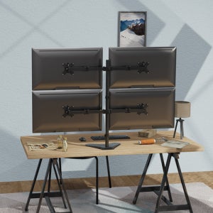 BM4-S220 쿼드 모니터스탠드 4대 거치대 브라켓 피봇 20 24인치 27인치 32인치