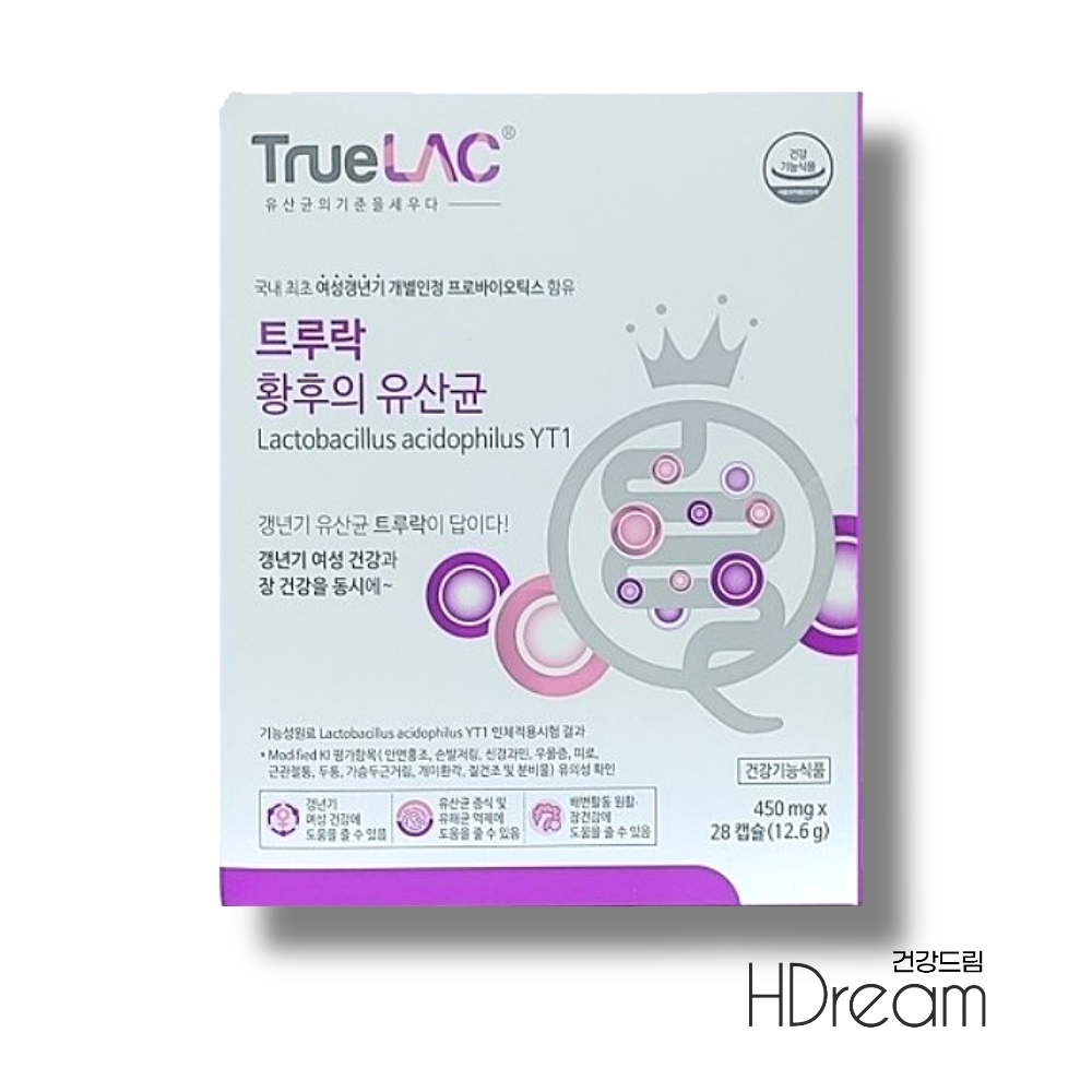 트루락 황후의 유산균 <b>여성</b>갱년기 프로 <b>중년여성</b> 바이오틱 도필러스 YT1 HD TrueLac