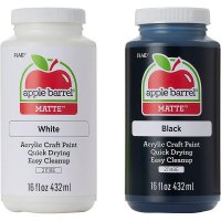 Apple Barrel Matte Acrylic Paint 애플 배럴 무광 아크릴 페인트 물감 화이트, 블랙 각 432ml